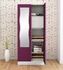 Slimline Metal 2 Door Almirah in Textured Purple & Grey Colour