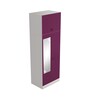 Slimline Metal 2 Door Almirah in Textured Purple & Grey Colour