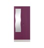 Slimline Metal 2 Door Almirah in Textured Purple & Grey Colour