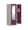Slimline Metal 2 Door Almirah in Textured Purple & Grey Colour