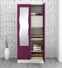 Slimline Metal 2 Door Almirah in Textured Purple & Grey Colour