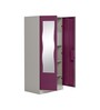 Slimline Metal 2 Door Almirah in Textured Purple & Grey Colour