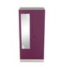 Slimline Metal 2 Door Almirah in Textured Purple & Grey Colour