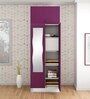 Slimline Metal 2 Door Almirah in Textured Purple & Grey Colour