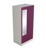 Slimline Metal 2 Door Almirah in Textured Purple & Grey Colour