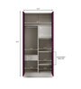 Slimline Metal 2 Door Almirah in Textured Purple & Grey Colour Slimline Metal 2 Door Almirah in Textured Purple & Grey Colour