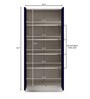 Slimline 2 Door Almirah in Textured Ultra Marine Blue Colour