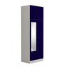 Slimline 2 Door Almirah (with Mirror) in Textured Ultra Marine Blue Colour