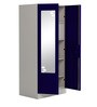 Slimline 2 Door Almirah (with Mirror) in Textured Ultra Marine Blue Colour