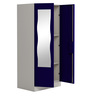 Slimline 2 Door Almirah (with Mirror) in Textured Ultra Marine Blue Colour