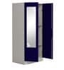 Slimline 2 Door Almirah (with Mirror) in Textured Ultra Marine Blue Colour