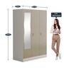 Slimline Metal 3 Door Almirah in Royal Ivory Colour