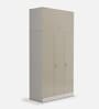 Slimline Metal 3 Door Almirah in Royal Ivory Finish with locker and drawer Slimline Metal 3 Door Almirah in Royal Ivory Finish with locker and drawer