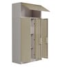 Slimline Metal 3 Door Almirah in Royal Ivory Finish with locker and drawer Slimline Metal 3 Door Almirah in Royal Ivory Finish with locker and drawer