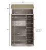 Slimline Metal 3 Door Almirah in Royal Ivory Finish with locker and drawer Slimline Metal 3 Door Almirah in Royal Ivory Finish with locker and drawer