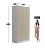Slimline Metal 3 Door Almirah in Royal Ivory Finish with locker and drawer Slimline Metal 3 Door Almirah in Royal Ivory Finish with locker and drawer