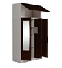 Slimline 3 Door Almirah in Russet Colour