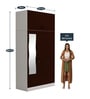 Slimline Metal 3 Door Almirah in Russet Colour