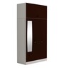 Slimline 3 Door Almirah in Russet Colour