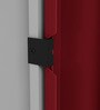 Slimline 3 Door Almirah in Textured Ceremine Red Colour