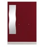 Slimline 3 Door Almirah in Textured Ceremine Red Colour