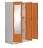 Slimline Metal 3 Door Almirah in Textured Marigold Colour