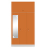Slimline Metal 3 Door Almirah in Textured Marigold Colour