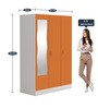 Slimline Metal 3 Door Almirah in Textured Marigold Colour