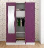 Slimline Metal 3 Door Almirah in Textured Purple Colour Slimline Metal 3 Door Almirah in Textured Purple Colour
