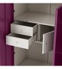 Slimline Metal 3 Door Almirah in Textured Purple Colour
