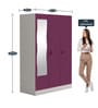 Slimline Metal 3 Door Almirah in Textured Purple Colour Slimline Metal 3 Door Almirah in Textured Purple Colour