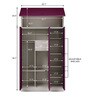 Slimline Metal 3 Door Almirah in Textured Purple Colour Slimline Metal 3 Door Almirah in Textured Purple Colour