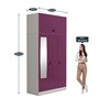 Slimline Metal 3 Door Almirah in Textured Purple Colour Slimline Metal 3 Door Almirah in Textured Purple Colour