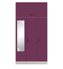 Slimline Metal 3 Door Almirah in Textured Purple Colour