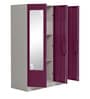 Slimline Metal 3 Door Almirah in Textured Purple Finish with Mirror & Locker Slimline Metal 3 Door Almirah in Textured Purple Finish with Mirror & Locker