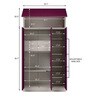 Slimline Metal 3 Door Almirah in Textured Purple Colour