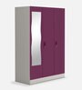 Slimline Metal 3 Door Almirah in Textured Purple Colour Slimline Metal 3 Door Almirah in Textured Purple Colour