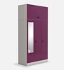 Slimline Metal 3 Door Almirah in Textured Purple Colour