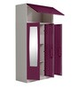 Slimline Metal 3 Door Almirah in Textured Purple Colour Slimline Metal 3 Door Almirah in Textured Purple Colour