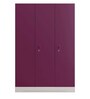 Slimline Metal 3 Door Almirah in Textured Purple Colour