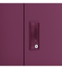 Slimline Metal 3 Door Almirah in Textured Purple Finish with Mirror,Locker & Hanger