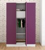 Slimline Metal 3 Door Almirah in Textured Purple Colour