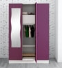 Slimline Metal 3 Door Almirah in Textured Purple Colour Slimline Metal 3 Door Almirah in Textured Purple Colour