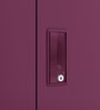 Slimline Metal 3 Door Almirah in Textured Purple Finish