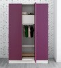 Slimline Metal 3 Door Almirah in Textured Purple Colour