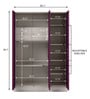 Slimline Metal 3 Door Almirah in Textured Purple Colour Slimline Metal 3 Door Almirah in Textured Purple Colour