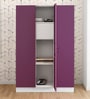 Slimline Metal 3 Door Almirah in Textured Purple Finish