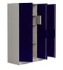 Slimline 3 Door Almirah in Textured Ultra Marine Blue Colour