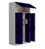Slimline 3 Door Almirah in Textured Ultra Marine Blue Colour