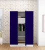 Slimline 3 Door Almirah in Textured Ultra Marine Blue Colour